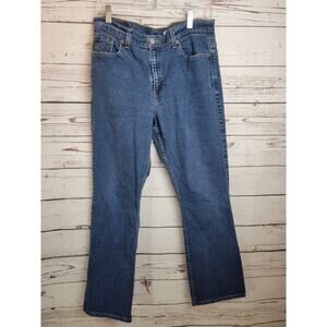 Levi's 515 Bootcut Jeans Blue Denim Low Rise Medium Wash Stretch Women's Size 14